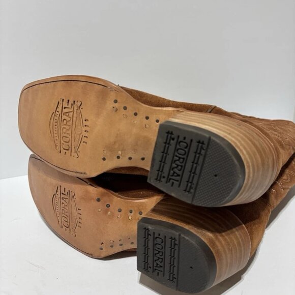 Corral Women’s Shedron Suede Western Boots Brown, Size 7 M - Picture 6 of 6